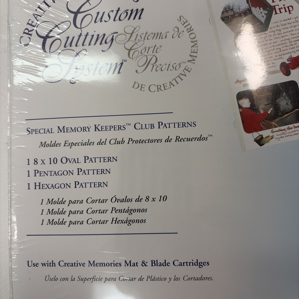 Creative Memories Custom Cutting System Oval Pentagon Hexagon Templates NEW - Picture 2 of 4